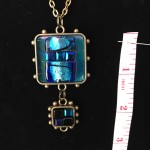 Splash of Blue Designer Fashion Necklace - measurements