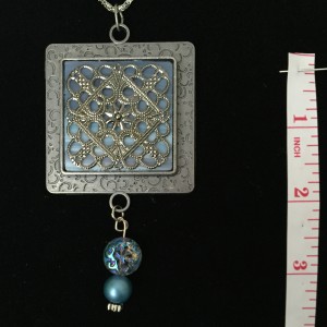 Silver & Blue Necklace - measurement