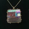 Purple Patchwork Designer Fashion Necklace