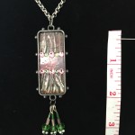 Shades of Grey & Pink Designer Fashion Necklace - Measurement