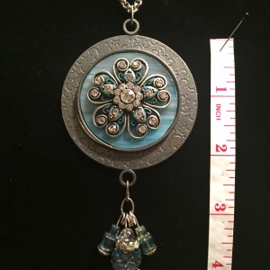 Winter's Flower Designer Fashion Necklace - Measurement
