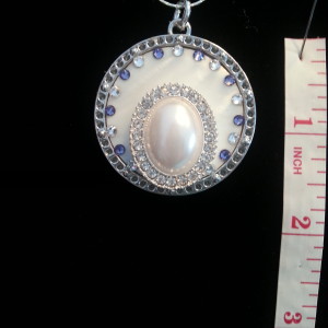 Shimmering Pearl Designer Fashion Necklace - Measurement