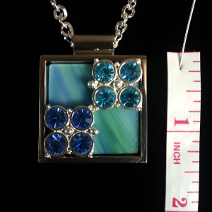 Aqua Splendor Designer Fashion Necklace - Measurement