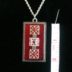 Candy Apple Red Designer Fashion Necklace - Measurement