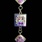 Lilac Drop Designer Fashion Necklace