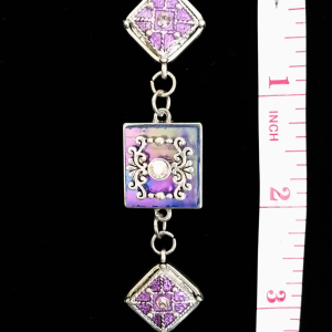 Lilac Drop Designer Fashion Necklace - Measurement