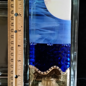 Moon Over Miami Beach Designer Glass Block Light - Height Measurement