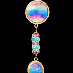 Rainbow Cascade Designer Fashion Necklace
