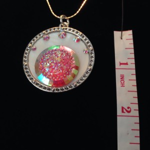 Poppin Pink Designer Fashion Necklace - Measurement