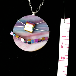 Purple Hearts Designer Fashion Necklace - Measurement