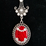 Red Chandelier Designer Fashion Necklace