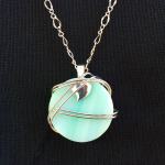 Twisted Mint Designer Fashion Necklace - Back