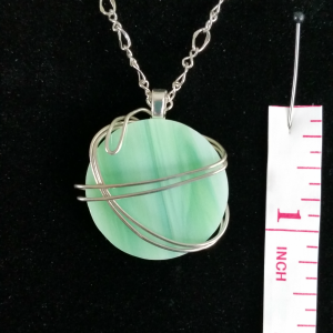 Twisted Mint Designer Fashion Necklace - Measurement