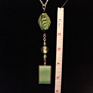 Lime Cascade Designer Fashion Necklace - Measurement