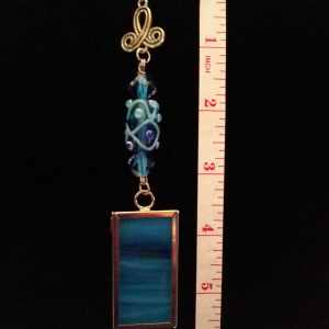Sky Blue Designer Fashion Necklace - Measurement