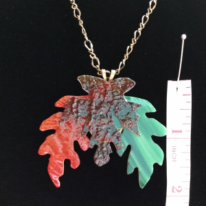 Autumn Leaves Designer Fashion Necklace - Measurement